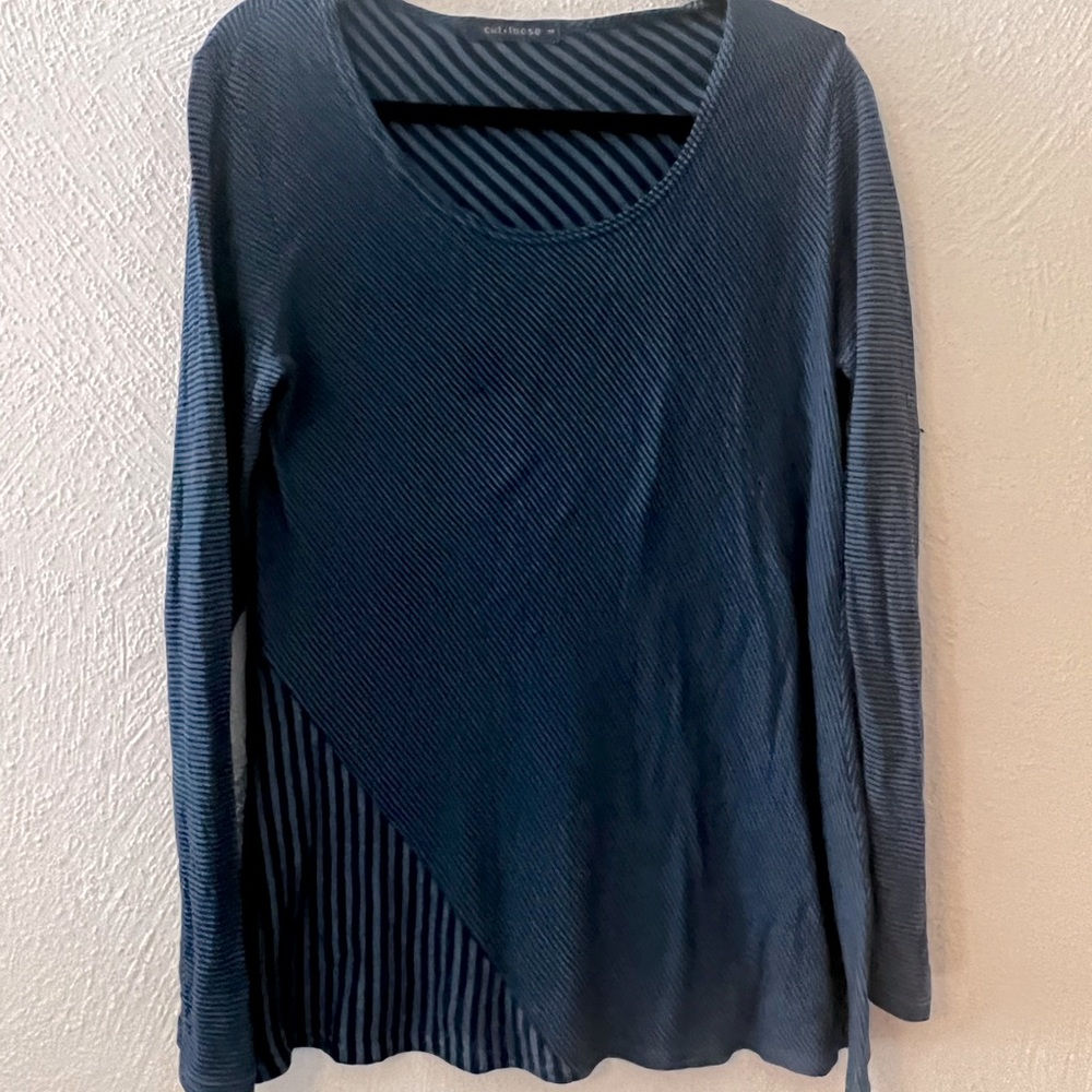 Asymmetrical Design Striped Tunic